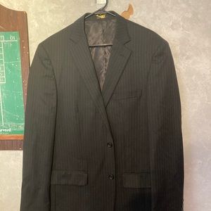 Black striped suit jacket